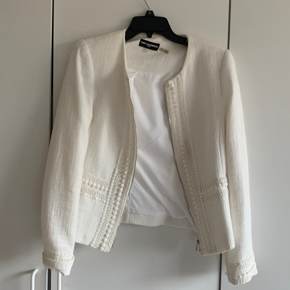 Karl Lagerfeld White Jacket size 6